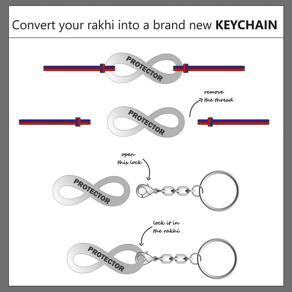 Protector Bro Rakhi Keychain