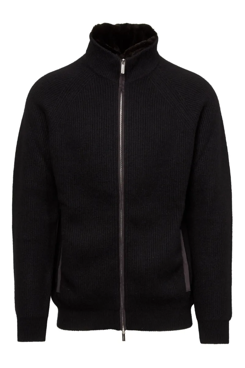 Rib Zip Cardigan