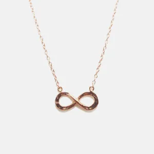 Rosy Infinity Pendant Necklace 16 inch