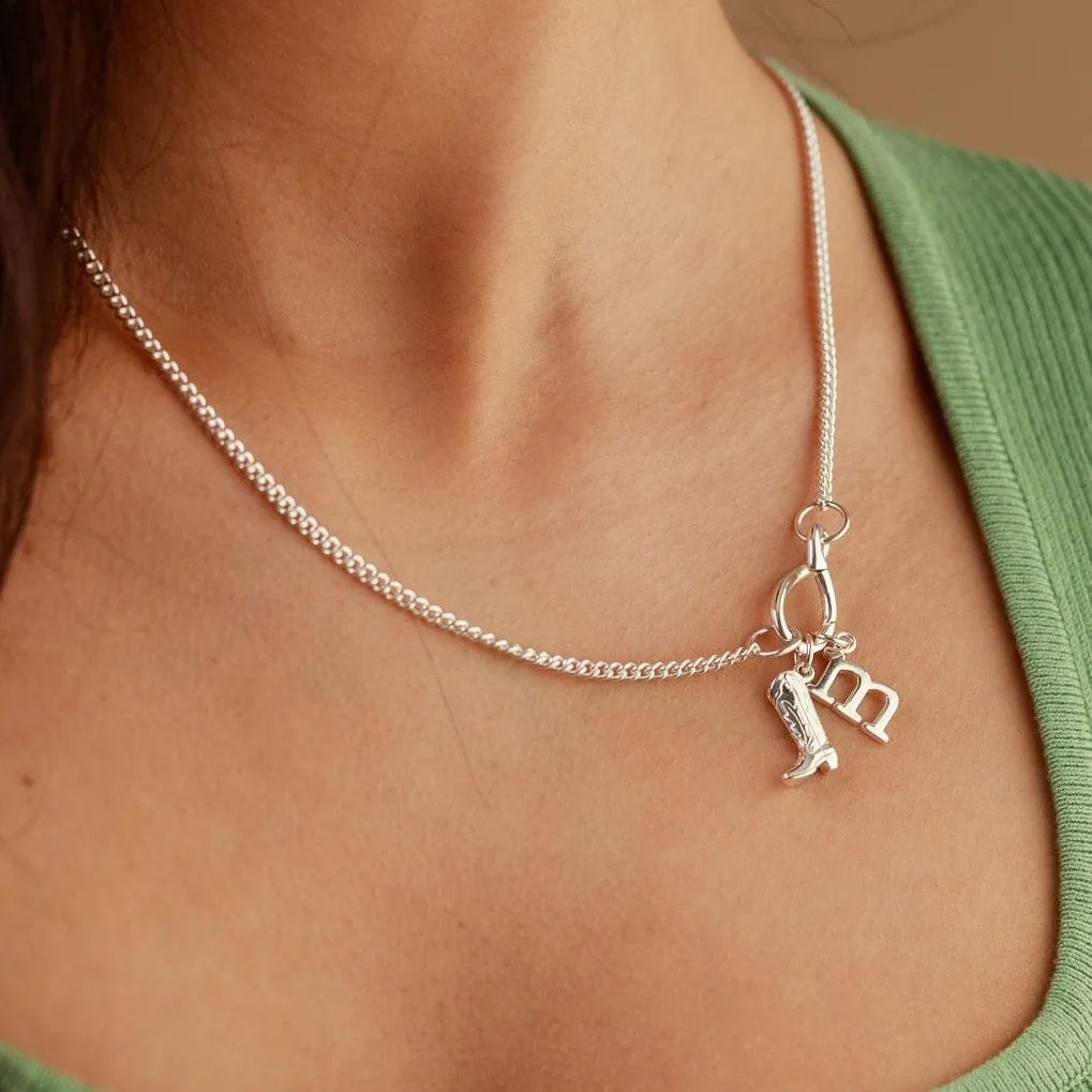 Silver Infinity Curb Chain Necklace