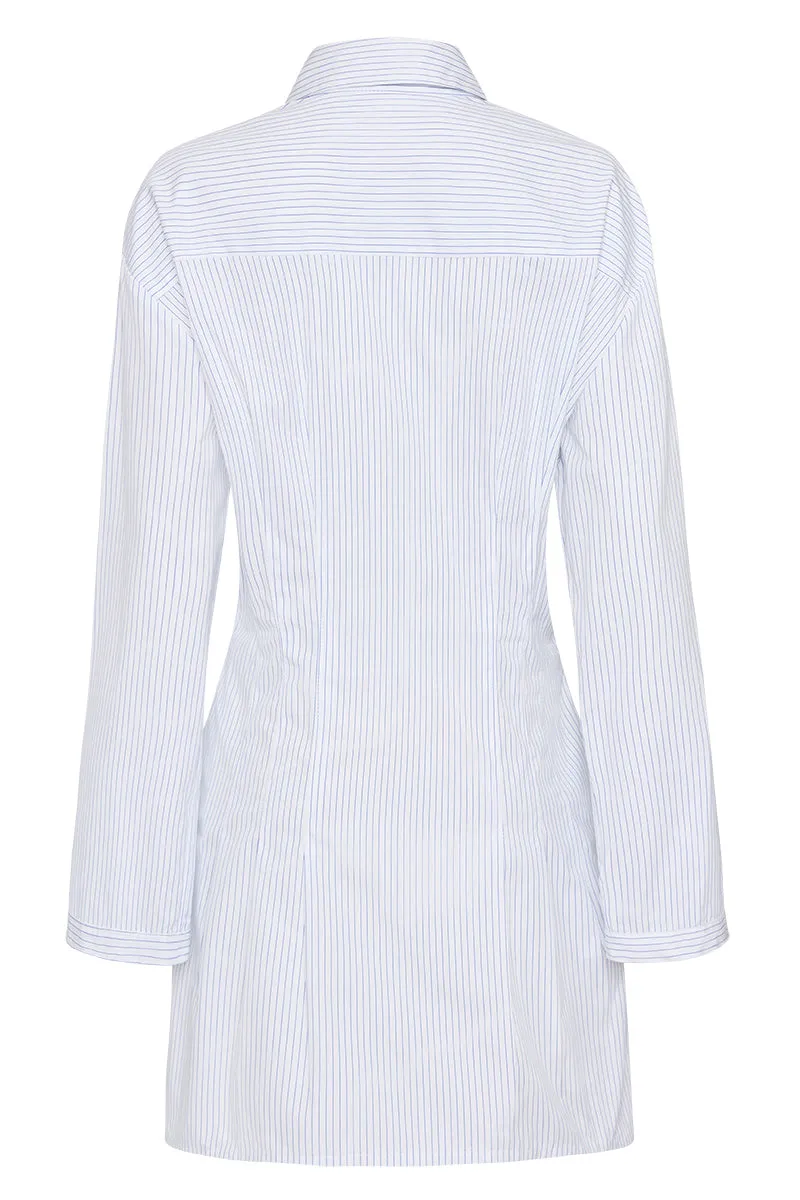 Sonia Striped Mini Shirt Dress