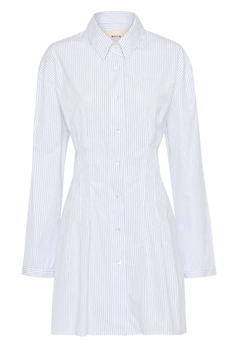 Sonia Striped Mini Shirt Dress