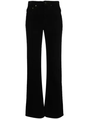 Straight-leg corduroy pants