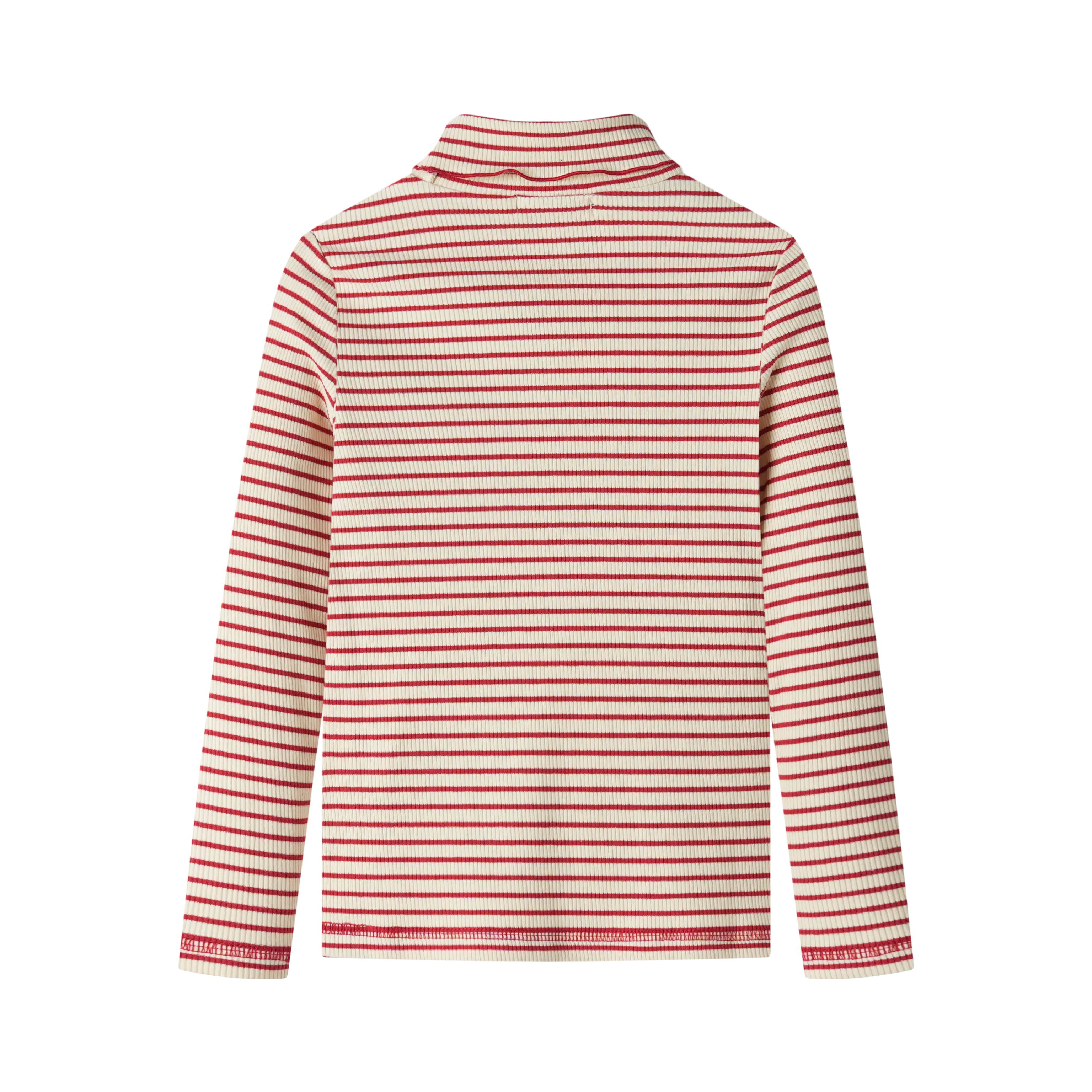 striped turtleneck - red striped