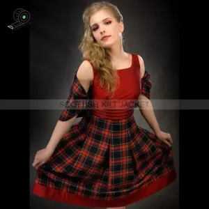 Tartan Dress Silk by Hyacintha