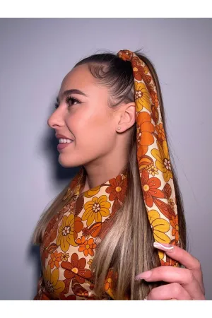 The Chain - Exclusive 'Dolly' Magic Carpet Brown Flower - Scarf