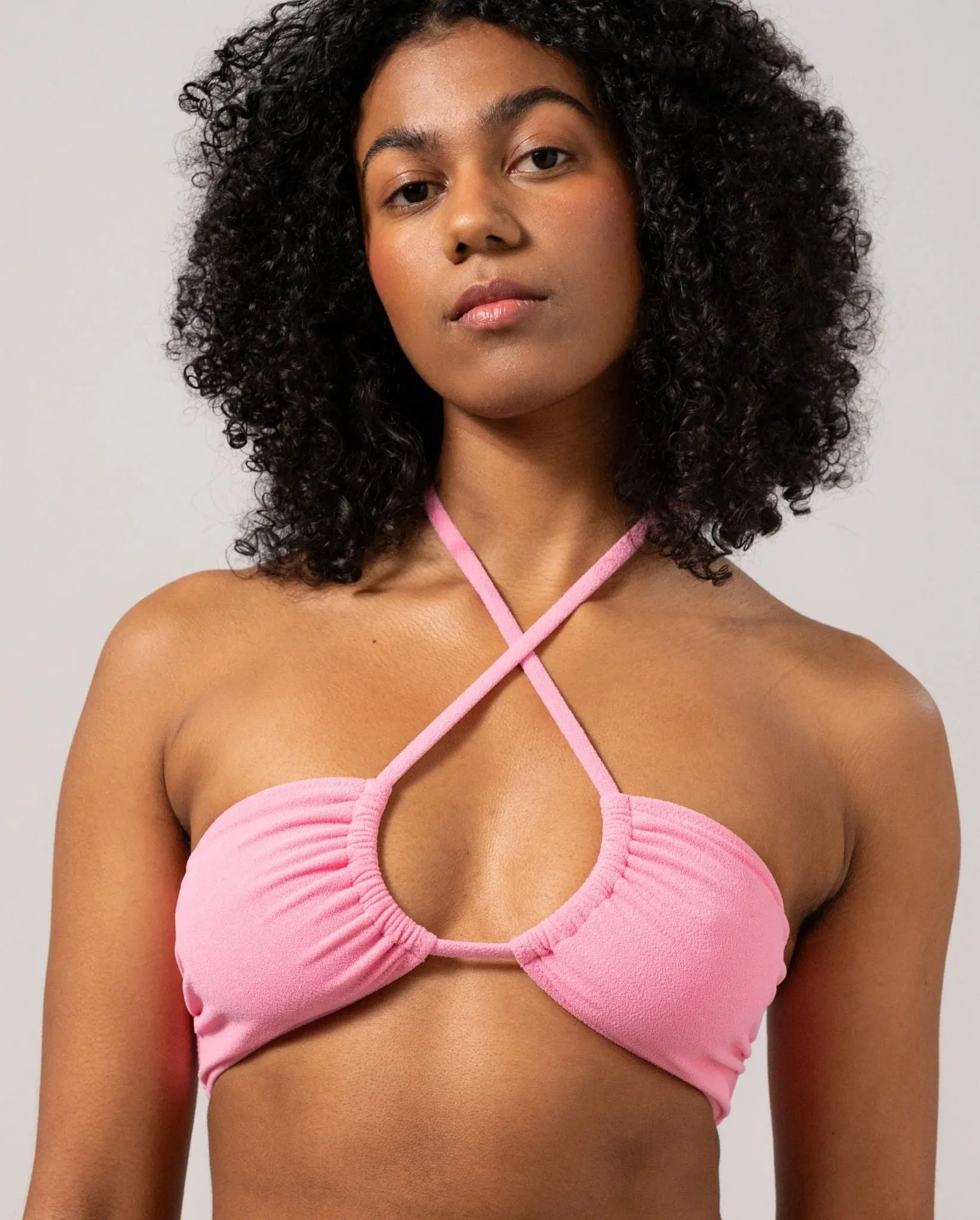 Understatement Underwear - Strappy Bandeau Bikini Top - Pink