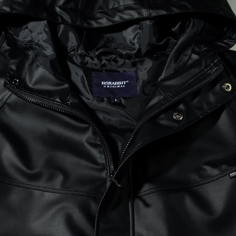 WIDE H HOODED JACKET BLACK