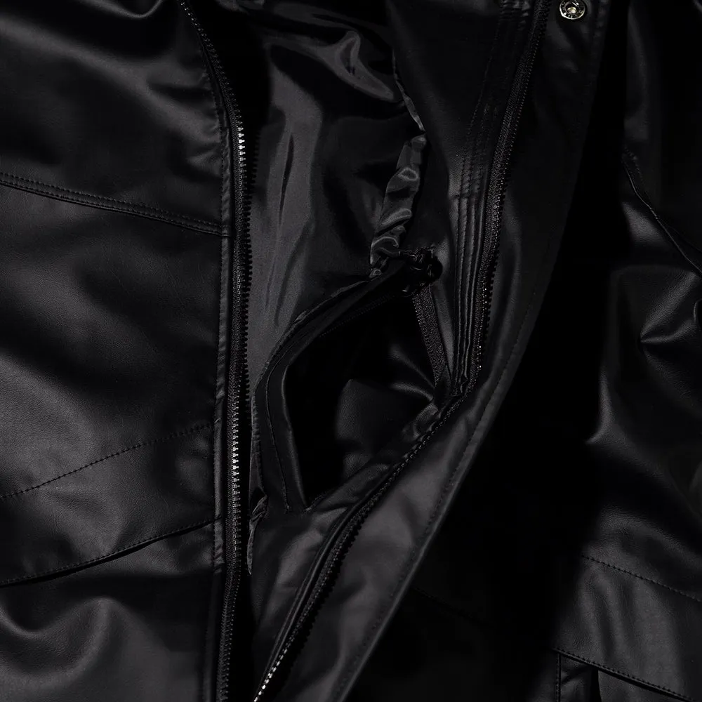 WIDE H HOODED JACKET BLACK