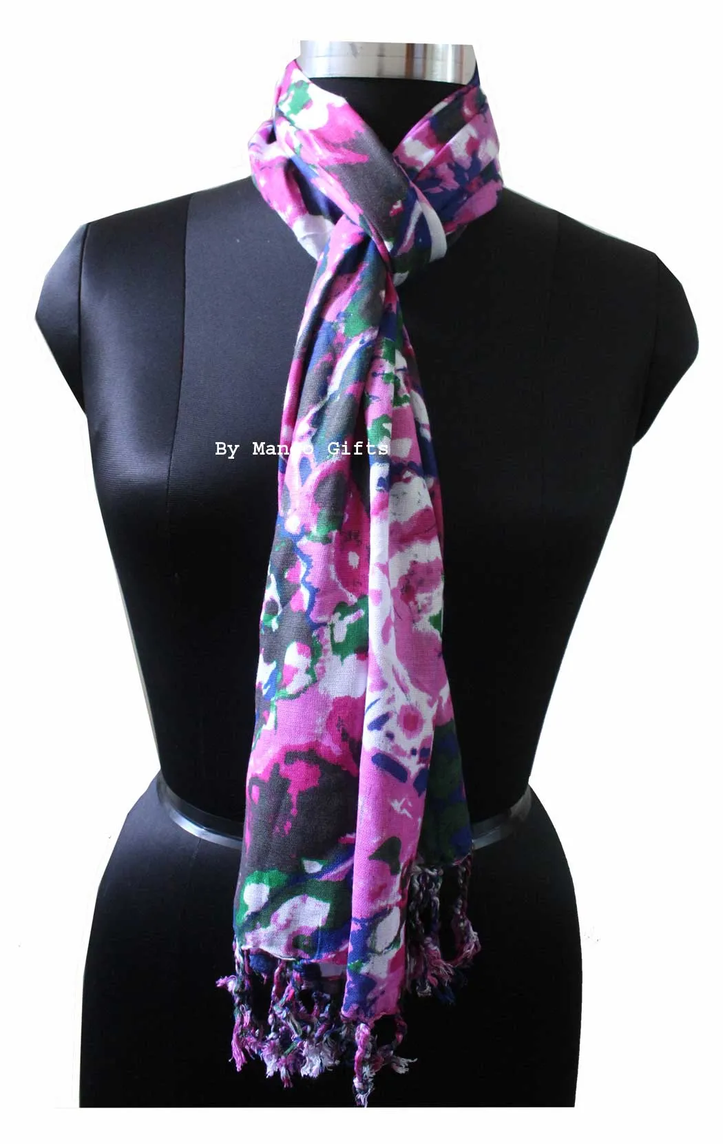 Women Fashion Scarf Tie-Dye Viscose Scarves Head wraps Colourful Exotic Wraps Lightweight Scarves for Spring Fall , Shawl Wrap