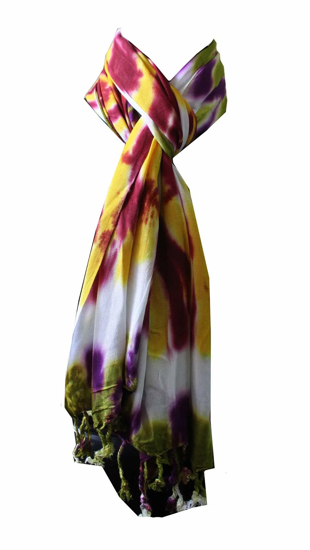 Women Fashion Scarf Tie-Dye Viscose Scarves Head wraps Colourful Exotic Wraps Lightweight Scarves for Spring Fall , Shawl Wrap