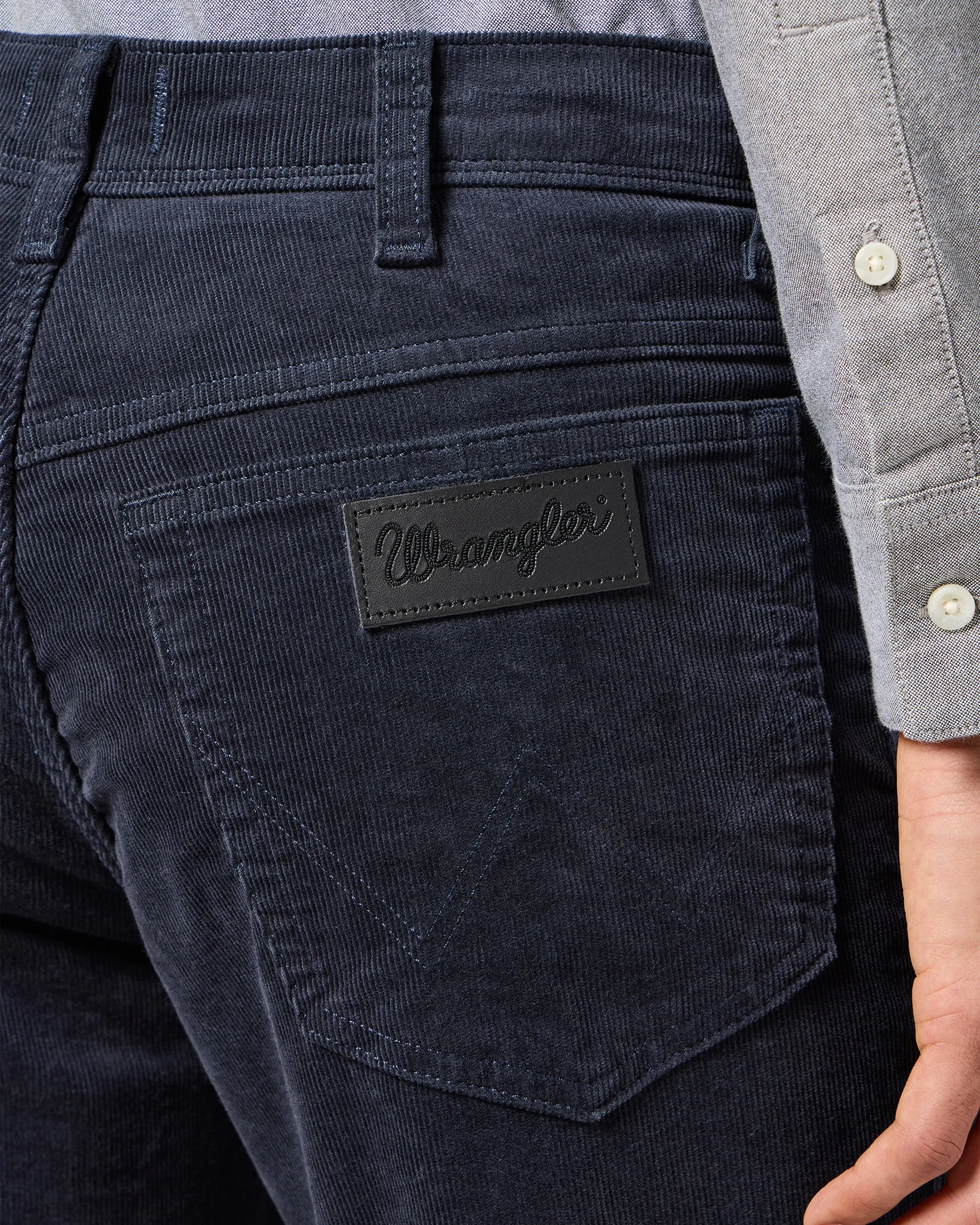 Wrangler Texas SLIM Mens Cords - Dark Navy
