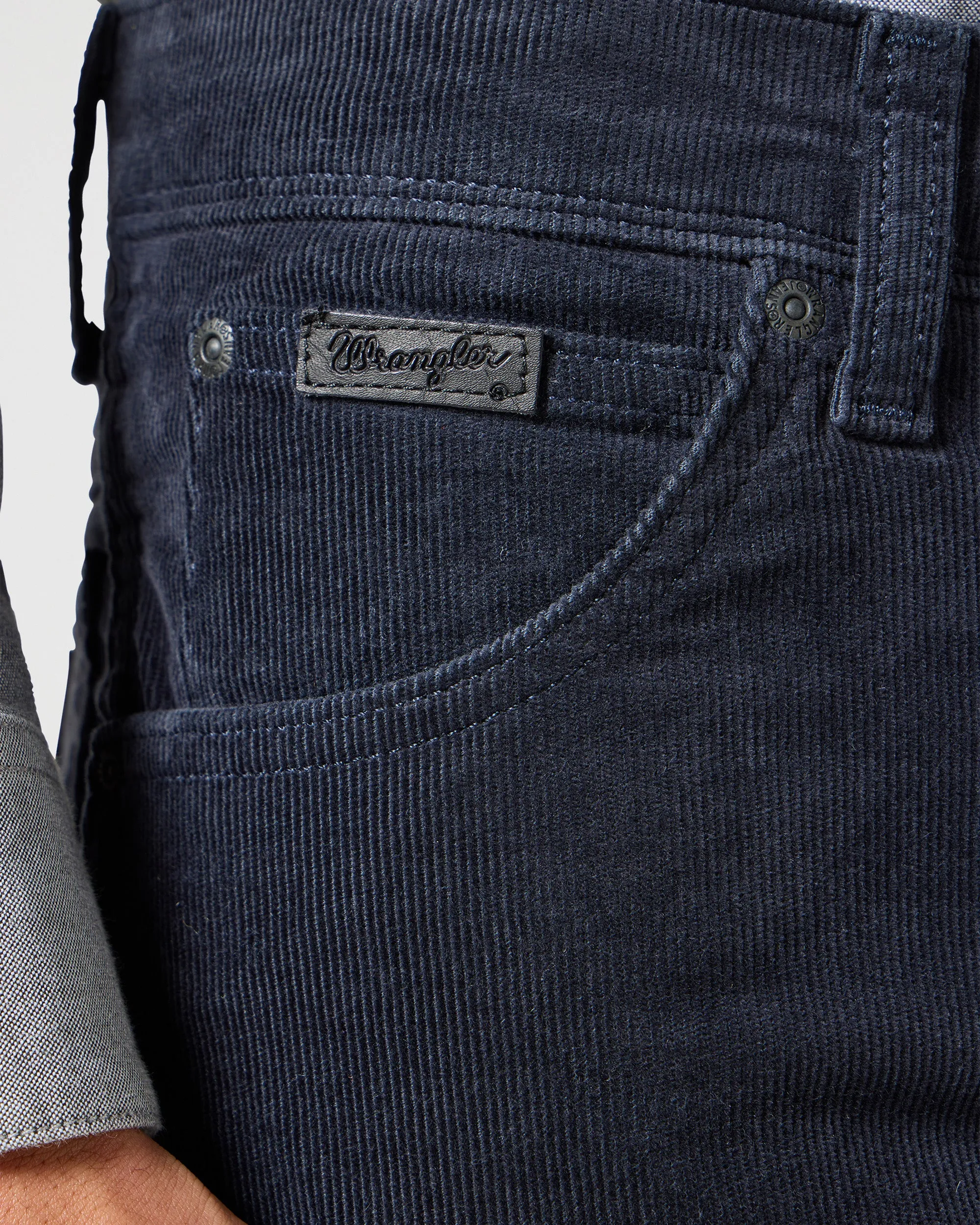 Wrangler Texas SLIM Mens Cords - Dark Navy